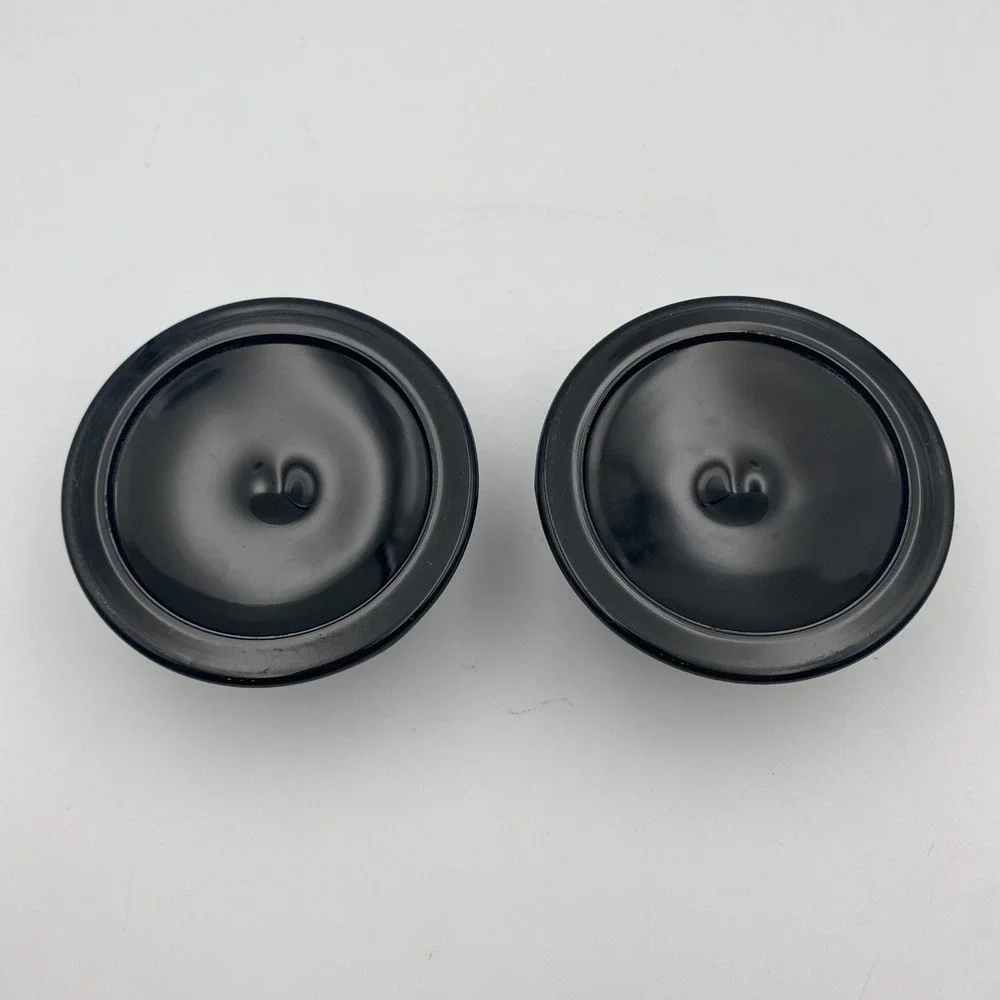 Vintage 1930s Art Deco‎ Black Amethyst Glass Taper Candlestick Holders Set of 2